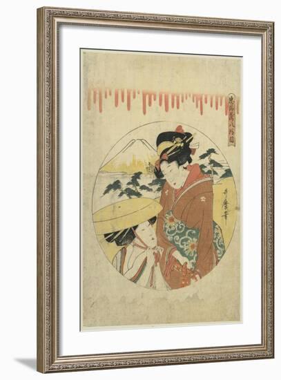 A Lady's Discussion-Kitagawa Utamaro-Framed Art Print