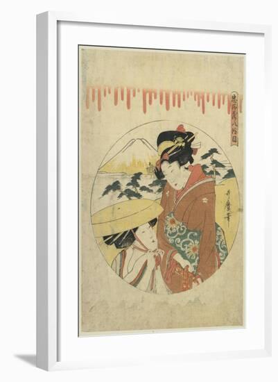 A Lady's Discussion-Kitagawa Utamaro-Framed Art Print