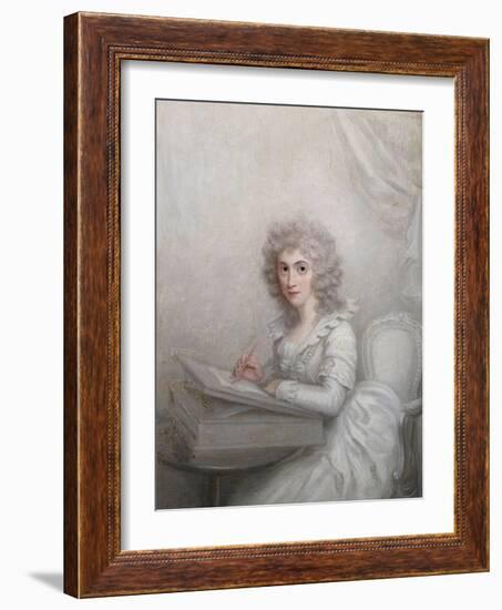 A Lady, Seated at a Table Writing a Letter-Richard Cosway-Framed Giclee Print