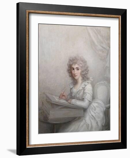 A Lady, Seated at a Table Writing a Letter-Richard Cosway-Framed Giclee Print