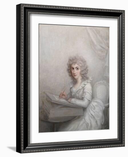 A Lady, Seated at a Table Writing a Letter-Richard Cosway-Framed Giclee Print