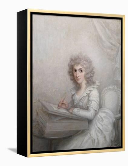 A Lady, Seated at a Table Writing a Letter-Richard Cosway-Framed Premier Image Canvas