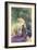 A Lady Sketching in a Glade under the Shade of a Parasol-Mildred Anne Butler-Framed Giclee Print