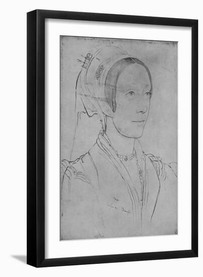 'A Lady: Unknown', c1532-1543 (1945)-Hans Holbein the Younger-Framed Giclee Print