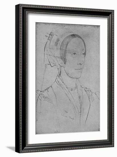 'A Lady: Unknown', c1532-1543 (1945)-Hans Holbein the Younger-Framed Giclee Print