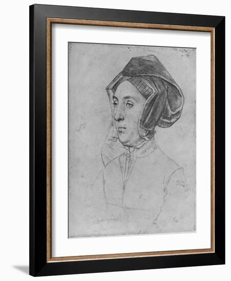 'A Lady: Unknown', c1532-1543 (1945)-Hans Holbein the Younger-Framed Giclee Print