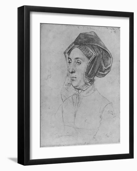 'A Lady: Unknown', c1532-1543 (1945)-Hans Holbein the Younger-Framed Giclee Print