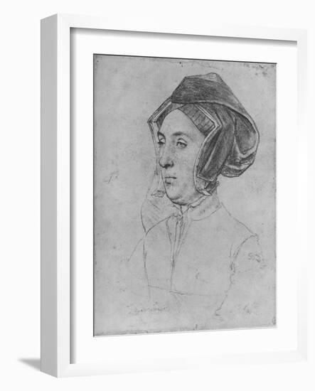 'A Lady: Unknown', c1532-1543 (1945)-Hans Holbein the Younger-Framed Giclee Print