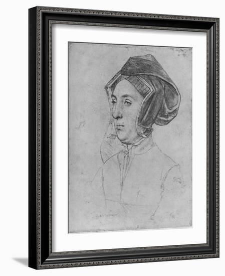 'A Lady: Unknown', c1532-1543 (1945)-Hans Holbein the Younger-Framed Giclee Print