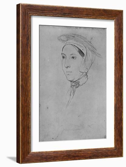 'A Lady: Unknown', c1532-1543 (1945)-Hans Holbein the Younger-Framed Giclee Print