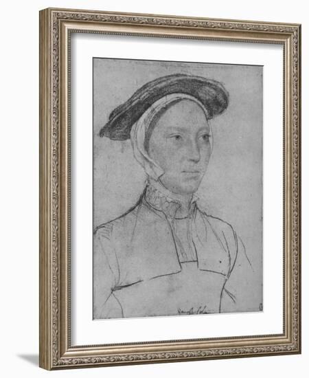 'A Lady: Unknown', c1532-1543 (1945)-Hans Holbein the Younger-Framed Giclee Print