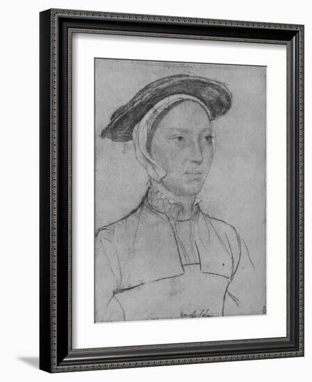 'A Lady: Unknown', c1532-1543 (1945)-Hans Holbein the Younger-Framed Giclee Print