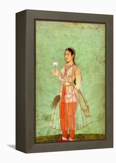 A Lady with Flower and Fly Whisk, C.1630-null-Framed Premier Image Canvas