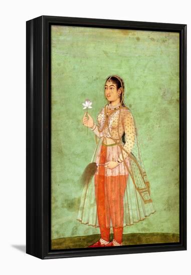 A Lady with Flower and Fly Whisk, C.1630-null-Framed Premier Image Canvas