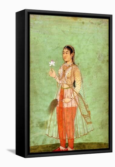 A Lady with Flower and Fly Whisk, C.1630-null-Framed Premier Image Canvas