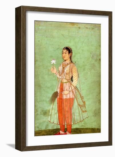 A Lady with Flower and Fly Whisk, C.1630-null-Framed Giclee Print