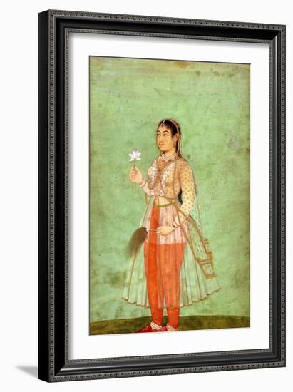 A Lady with Flower and Fly Whisk, C.1630-null-Framed Giclee Print