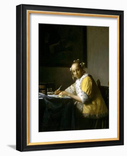 A Lady Writing a Letter-Johannes Vermeer-Framed Giclee Print