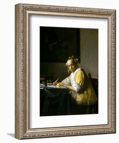 A Lady Writing a Letter-Johannes Vermeer-Framed Giclee Print