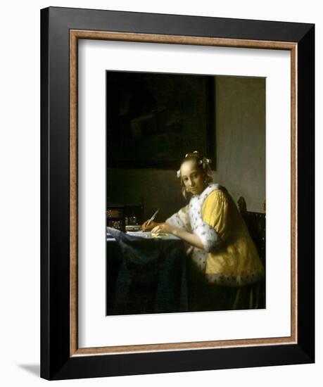 A Lady Writing a Letter-Johannes Vermeer-Framed Giclee Print