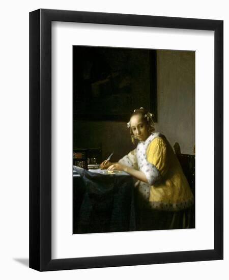 A Lady Writing a Letter-Johannes Vermeer-Framed Giclee Print