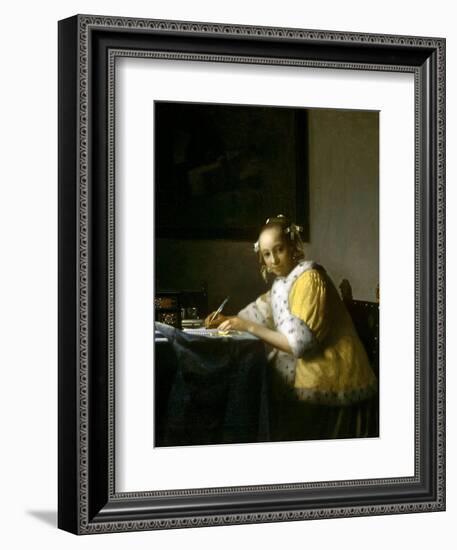 A Lady Writing a Letter-Johannes Vermeer-Framed Giclee Print