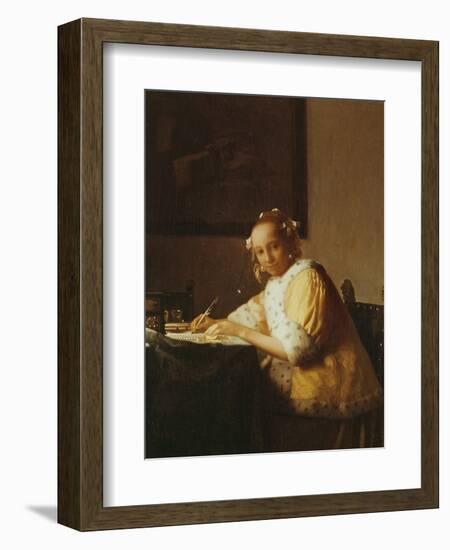 A Lady Writing, about 1665-Johannes Vermeer-Framed Giclee Print