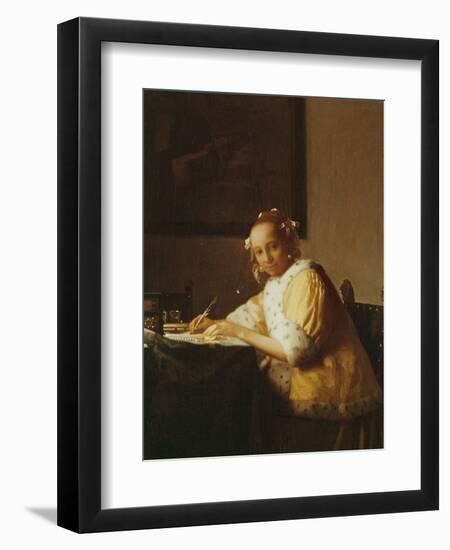 A Lady Writing, about 1665-Johannes Vermeer-Framed Giclee Print