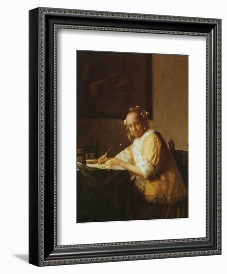 A Lady Writing, about 1665-Johannes Vermeer-Framed Giclee Print