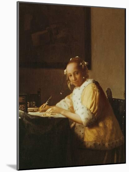 A Lady Writing, about 1665-Johannes Vermeer-Mounted Giclee Print