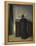 A Lady Writing at Her Desk-Vilhelm Hammershoi-Framed Premier Image Canvas