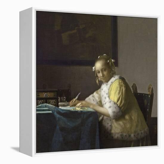 A Lady Writing, C. 1665-Johannes Vermeer-Framed Premier Image Canvas