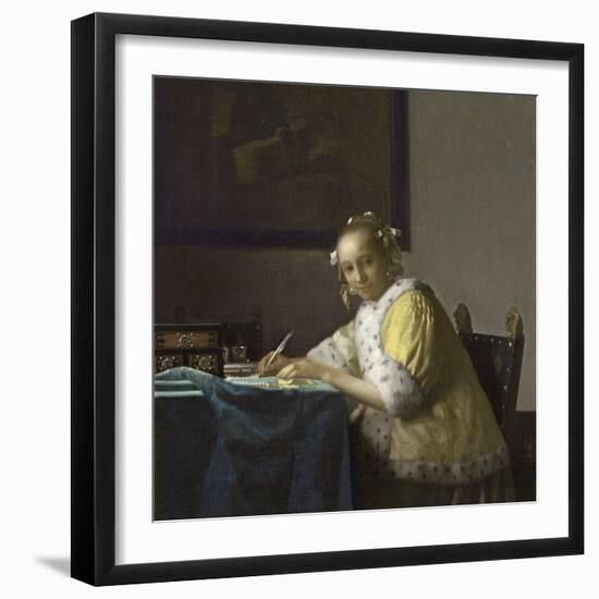 A Lady Writing, C. 1665-Johannes Vermeer-Framed Giclee Print