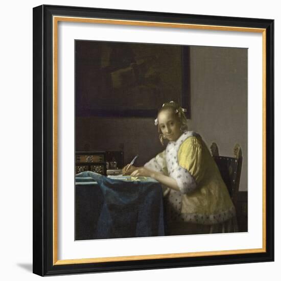 A Lady Writing, C. 1665-Johannes Vermeer-Framed Giclee Print