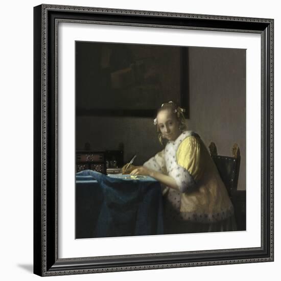 A Lady Writing, C. 1665-Johannes Vermeer-Framed Art Print