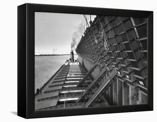 A Lake Freighter Loading Up Ore-Carl Mydans-Framed Premier Image Canvas