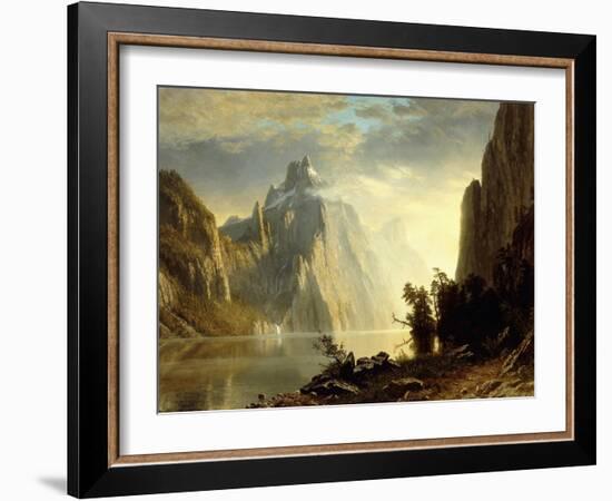 A Lake in the Sierra Nevada, 1867-Albert Bierstadt-Framed Giclee Print