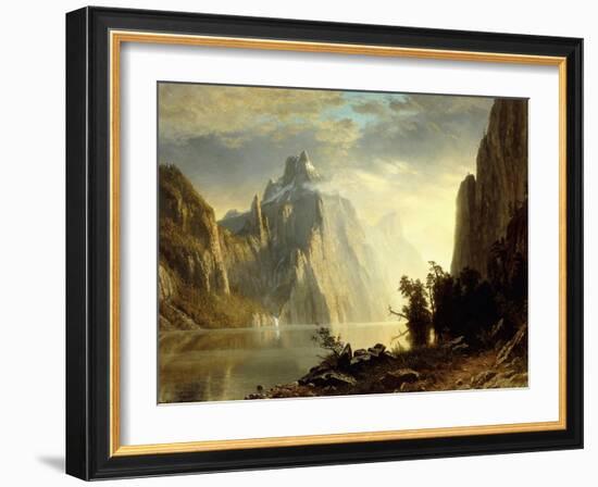 A Lake in the Sierra Nevada, 1867-Albert Bierstadt-Framed Giclee Print