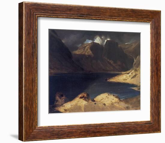 A Lake Scene: Effect of a Storm-Edwin Henry Landseer-Framed Giclee Print