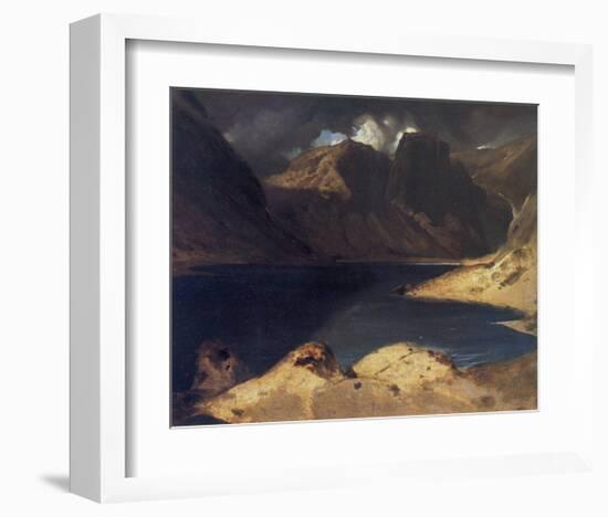 A Lake Scene: Effect of a Storm-Edwin Henry Landseer-Framed Giclee Print