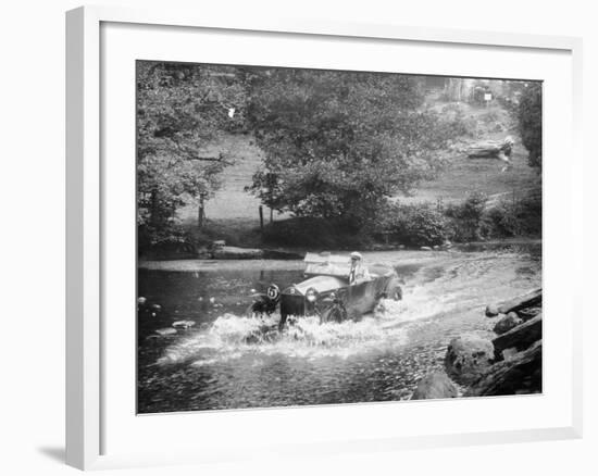 A Lancia Lambda Being Driven Through Water, C1925-null-Framed Photographic Print