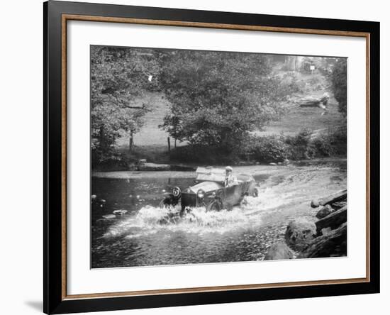 A Lancia Lambda Being Driven Through Water, C1925-null-Framed Photographic Print