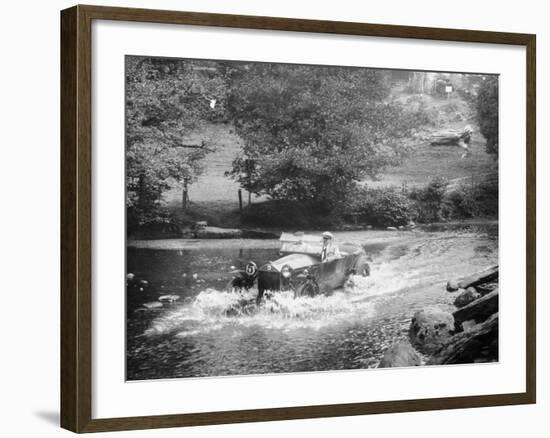 A Lancia Lambda Being Driven Through Water, C1925-null-Framed Photographic Print