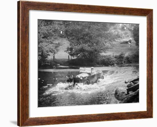 A Lancia Lambda Being Driven Through Water, C1925-null-Framed Photographic Print