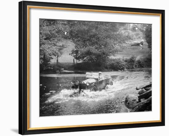 A Lancia Lambda Being Driven Through Water, C1925-null-Framed Photographic Print