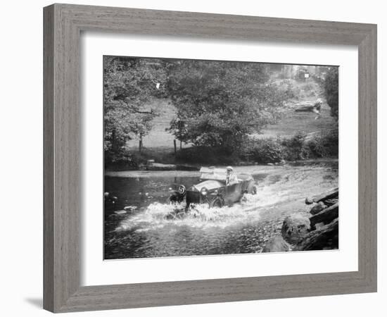 A Lancia Lambda Being Driven Through Water, C1925-null-Framed Photographic Print