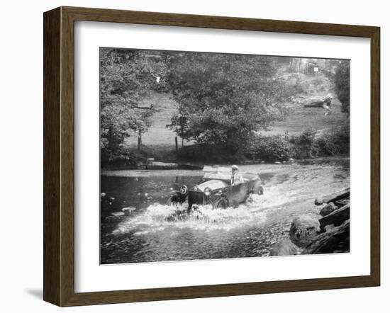 A Lancia Lambda Being Driven Through Water, C1925-null-Framed Photographic Print