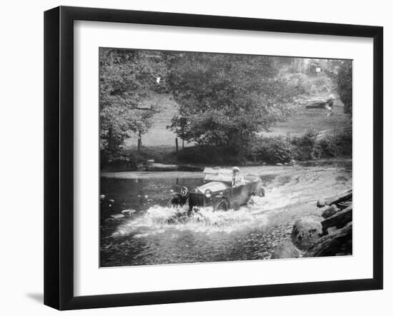 A Lancia Lambda Being Driven Through Water, C1925-null-Framed Photographic Print