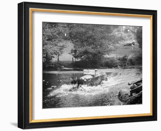 A Lancia Lambda Being Driven Through Water, C1925-null-Framed Photographic Print