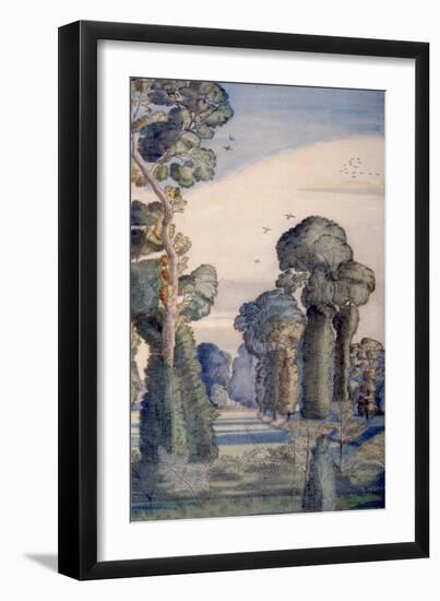 A Landscape at Wood Lane, 1913 (W/C on Paper)-Paul Nash-Framed Giclee Print